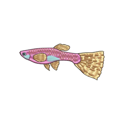 Guppy Embroidery Design