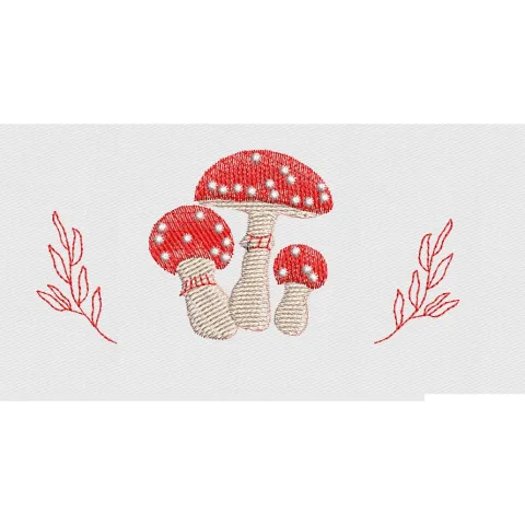 Mushroom Embroidery Design