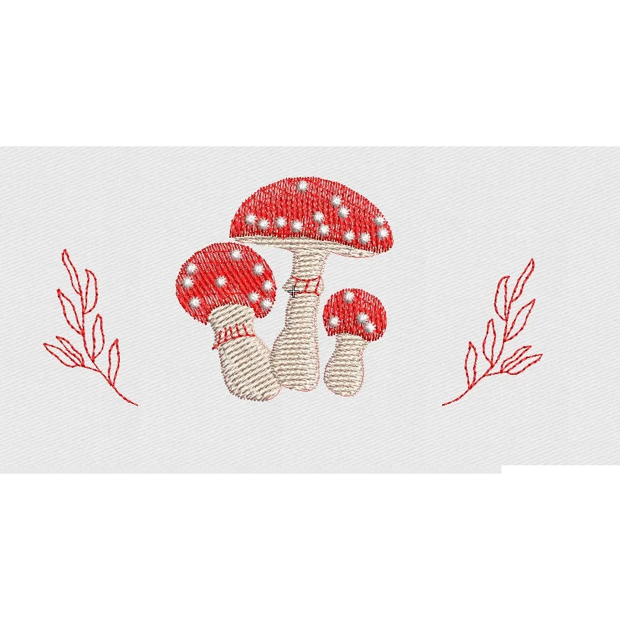 Mushroom Embroidery Design