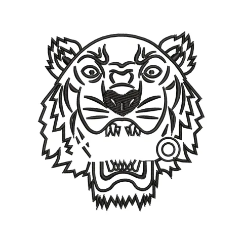 Cougar Head Embroidery Design