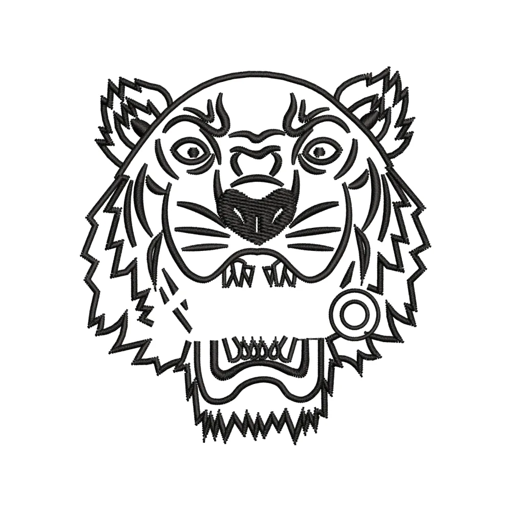 Cougar Head Embroidery Design