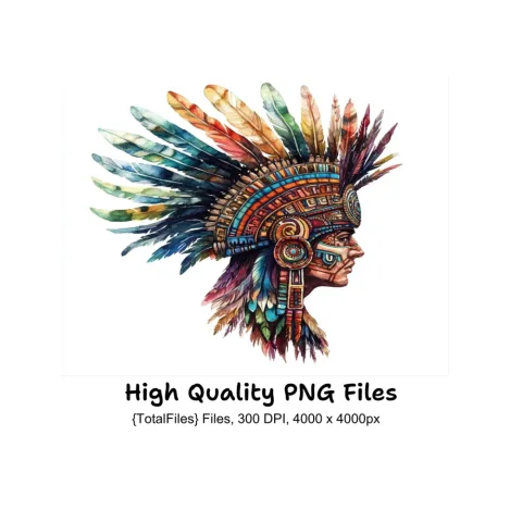 Aztec Warrior Clipart Bundle