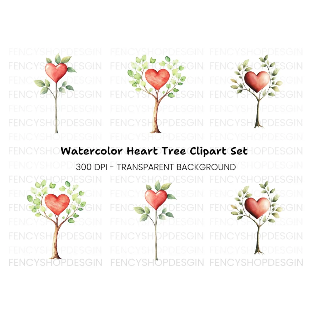Love Tree Clipart Bundle