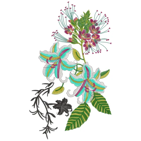 Flower Book Embroidery Design