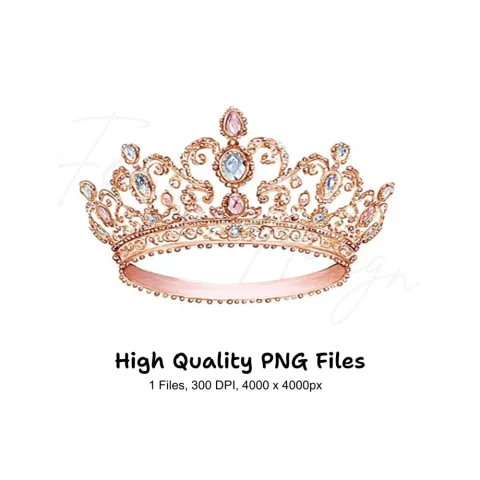 Elegant Princess Crown Clipart Bundle