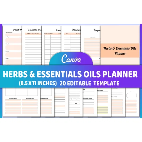 Herbs Essential Oils Planner