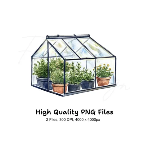 Greenhouses Clipart Bundle