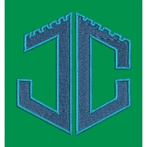 Fortified Monogram Emblem Embroidery Design