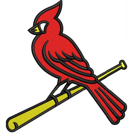 Sparrow With Bat Embroidery Design
