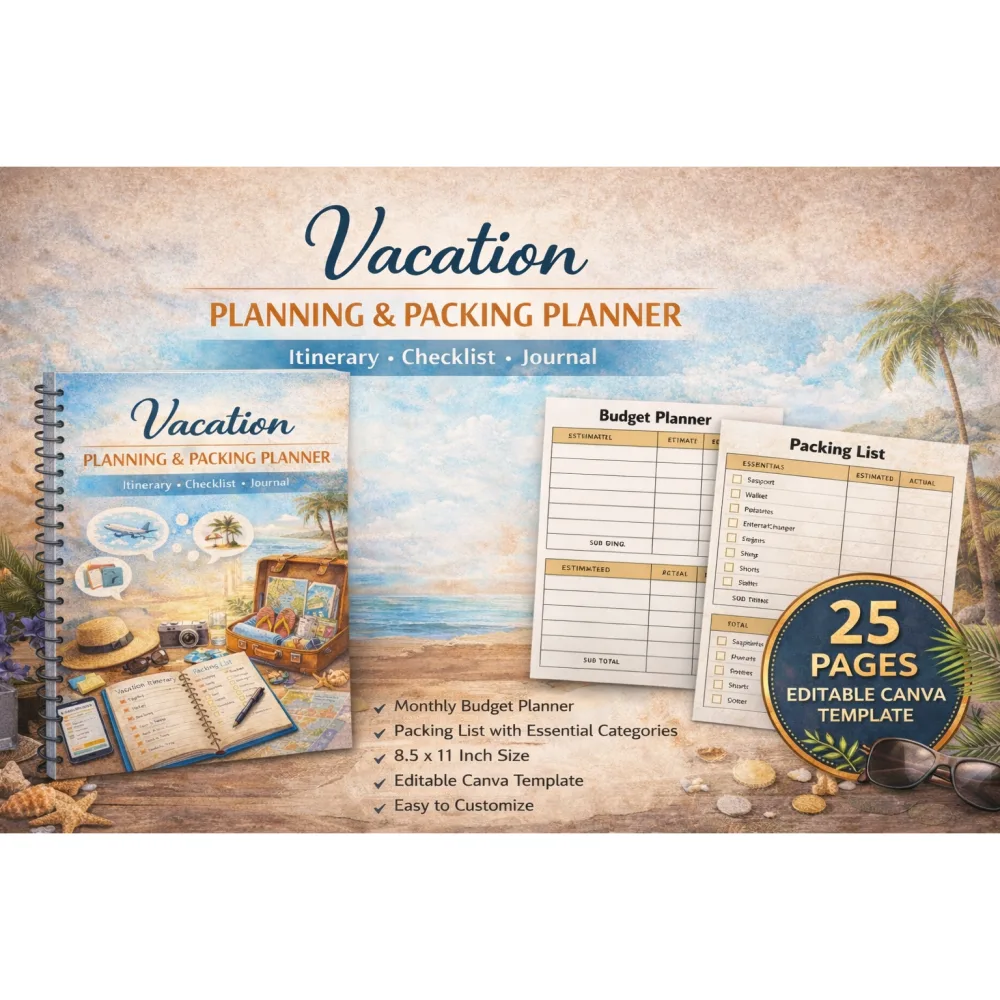 Vacation Planning Packing Planner