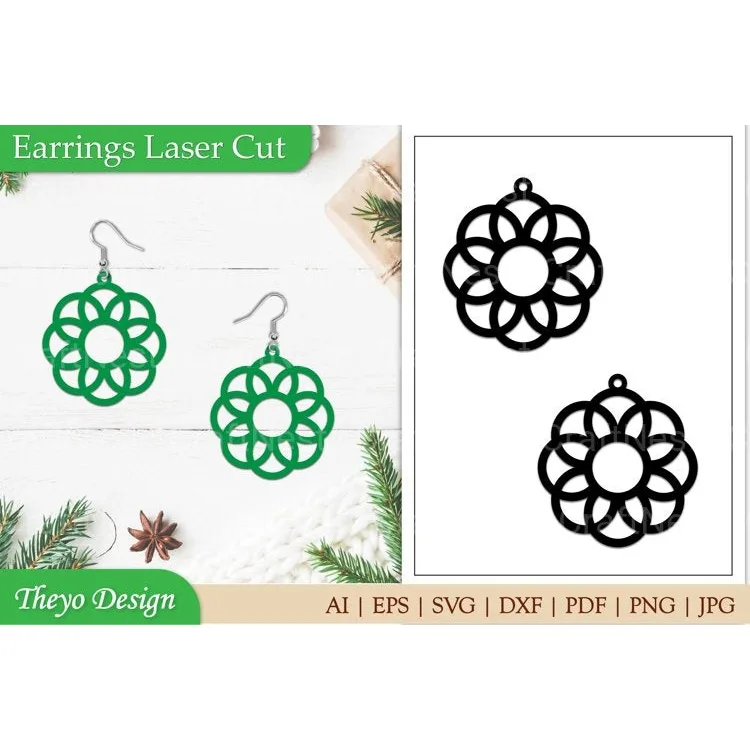 Earrings Laser Cut SVG Bundle