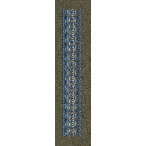 Floral Border Gray Vertical Line Embroidery Design