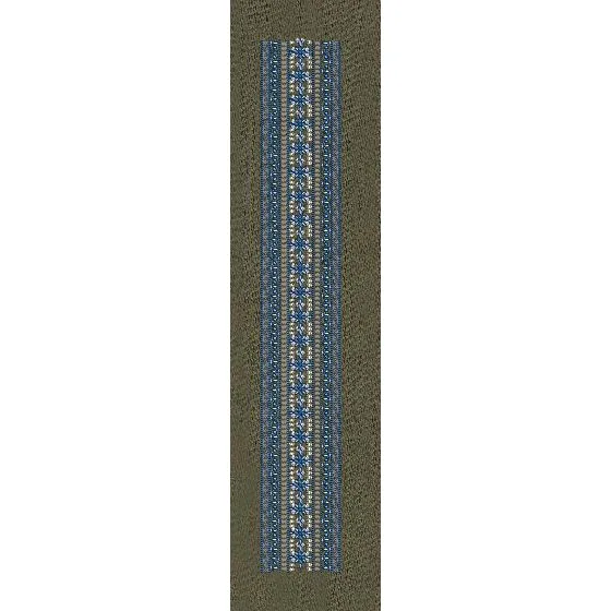 Floral Border Gray Vertical Line Embroidery Design