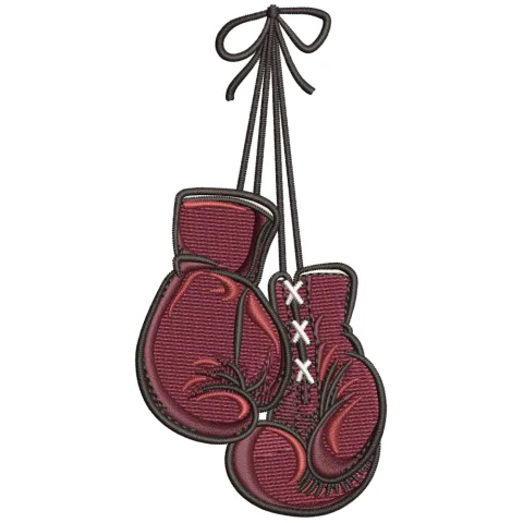 Boxing Gloves Embroidery Design