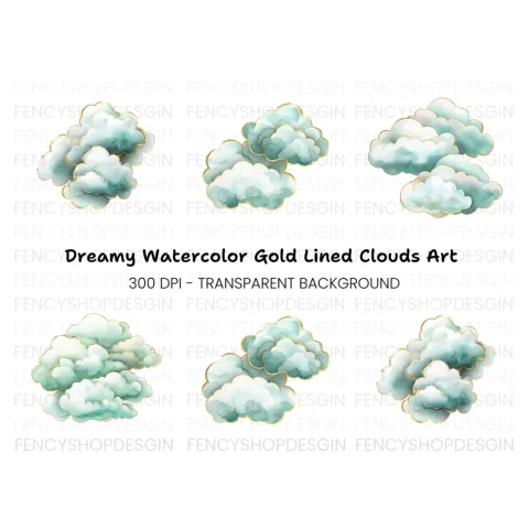 Clouds Clipart Bundle