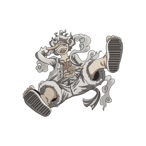 Luffy Gear Embroidery Design