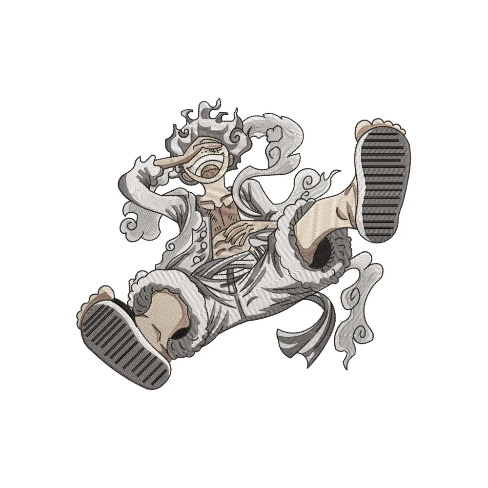 Luffy Gear Embroidery Design