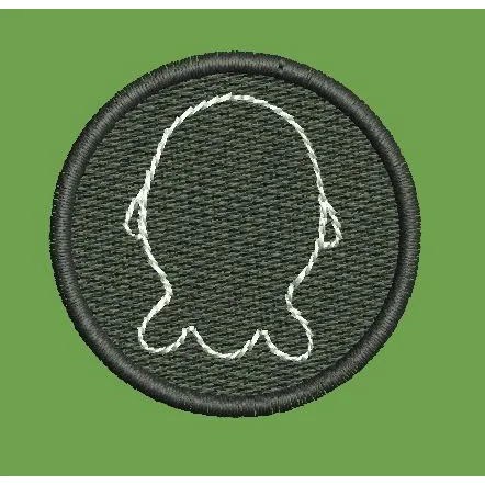 Circled Ethereal Form Embroidery Design