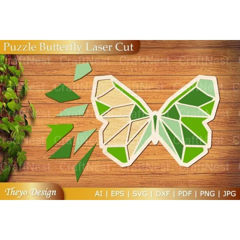 Puzzle Butterfly SVG Bundle