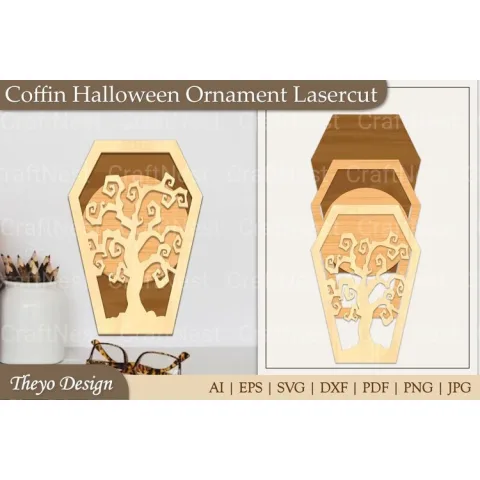 Coffin Ornament SVG Bundle
