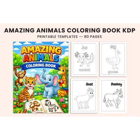 Amazing Animals Coloring Planner