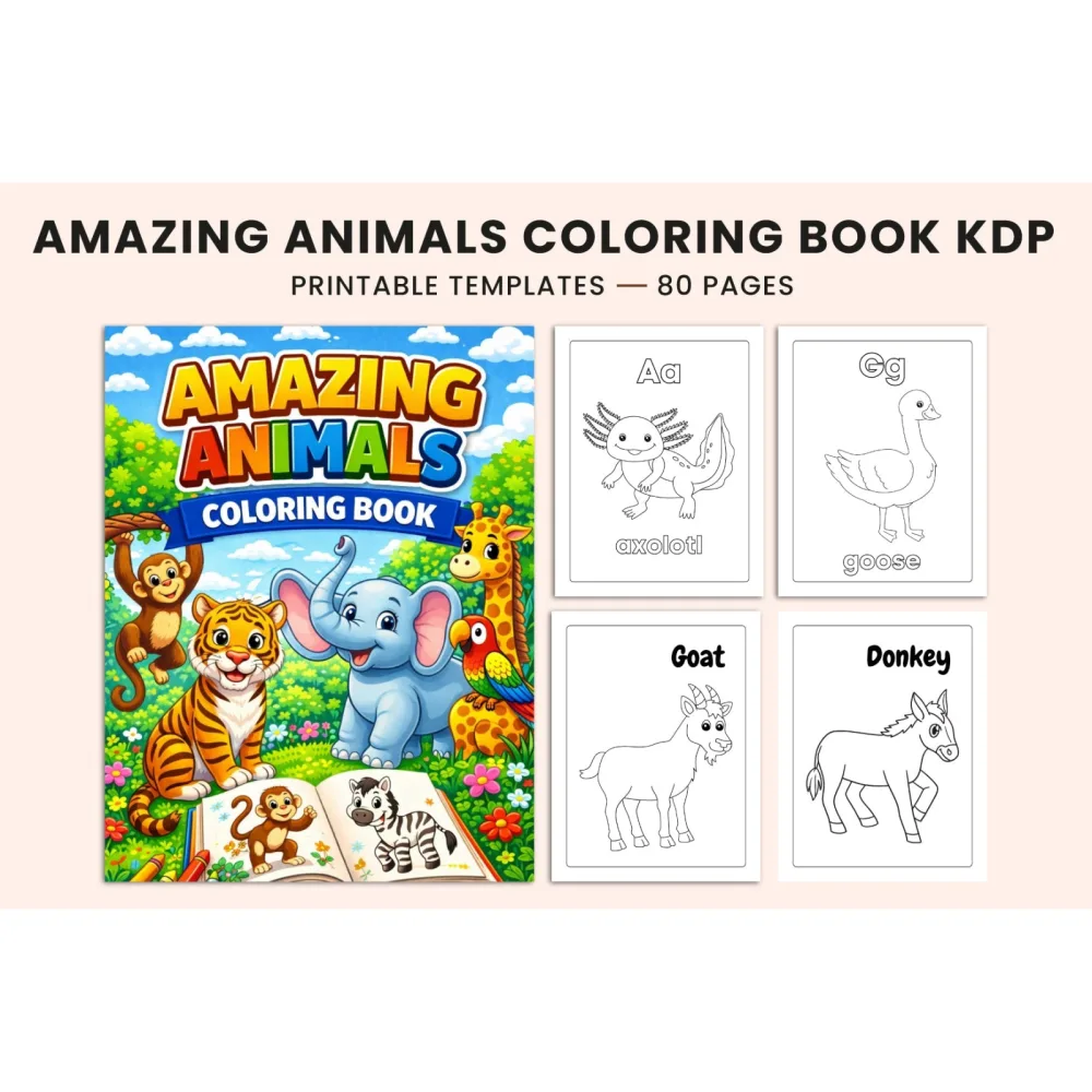 Amazing Animals Coloring Planner