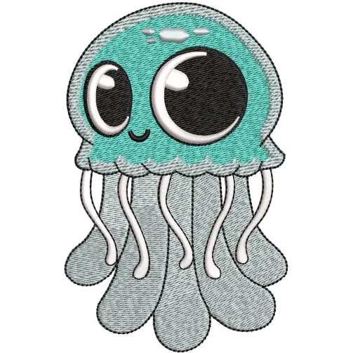 Jellyfish Embroidery Design