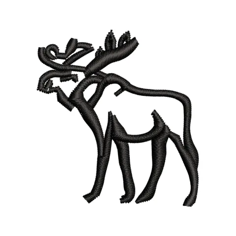Swamp Deer Embroidery Design