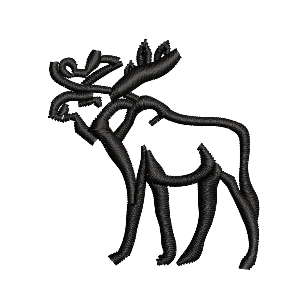 Swamp Deer Embroidery Design