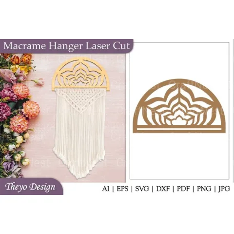 Macrame Hanger Laser Cut SVG Bundle