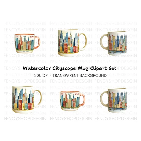 New York City Skyline Clipart Bundle