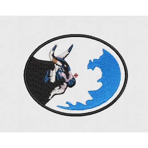 Bull Embroidery Design