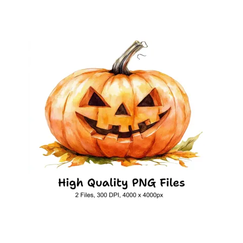 Spooky Halloween Jack-O'-Lantern Clipart Bundle