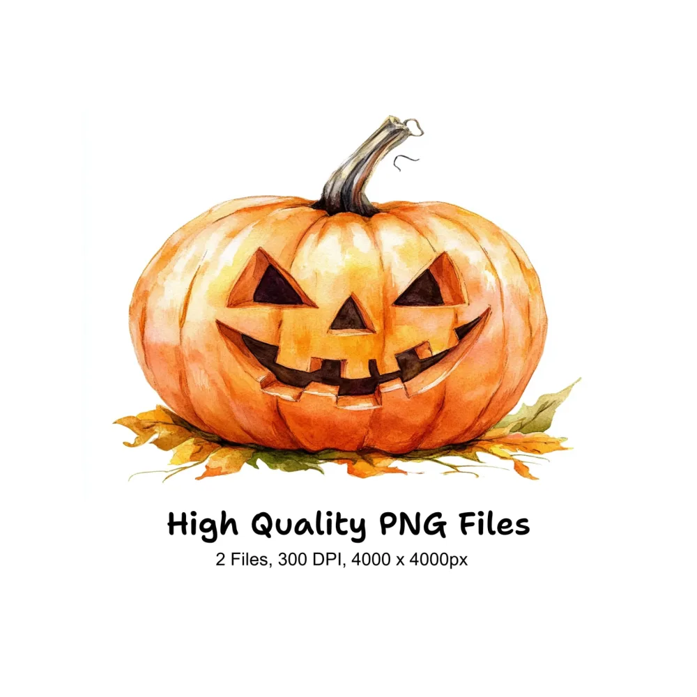 Spooky Halloween Jack-O'-Lantern Clipart Bundle