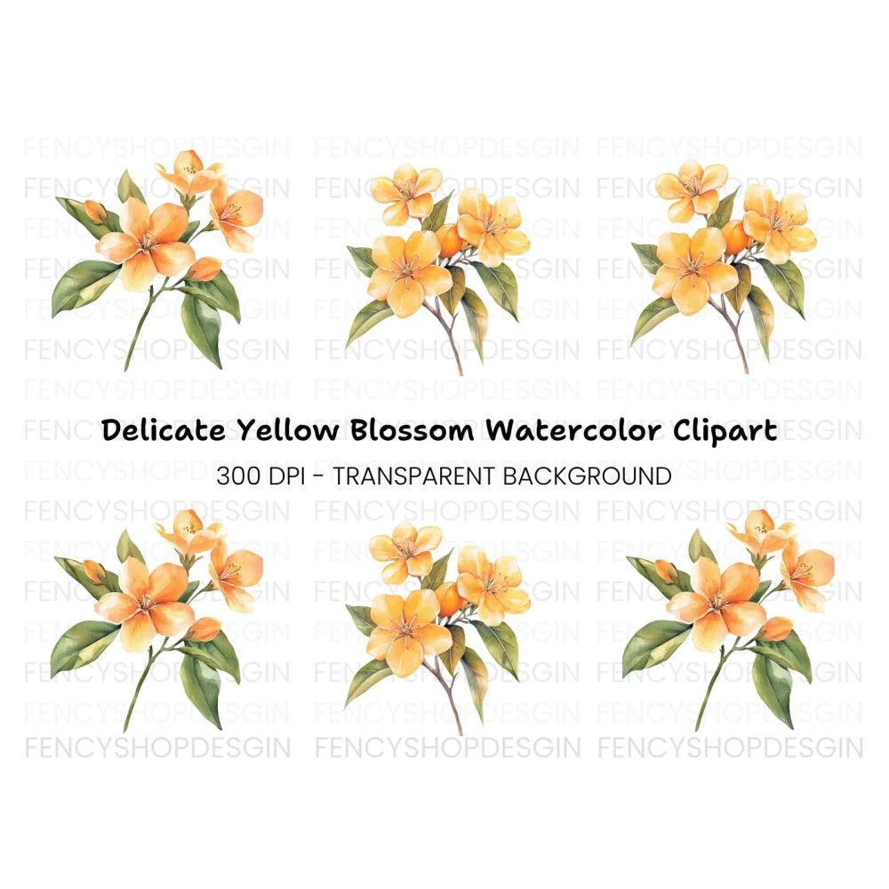 Orange Blossom Clipart Bundle
