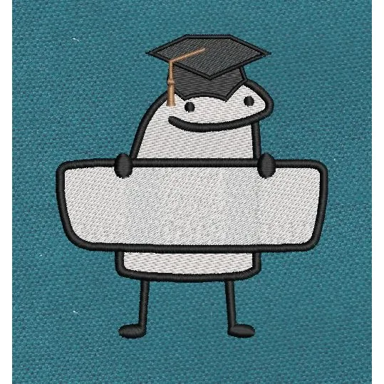 Grad Sign White Board Embroidery Design