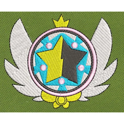 Star Colored Embroidery Design