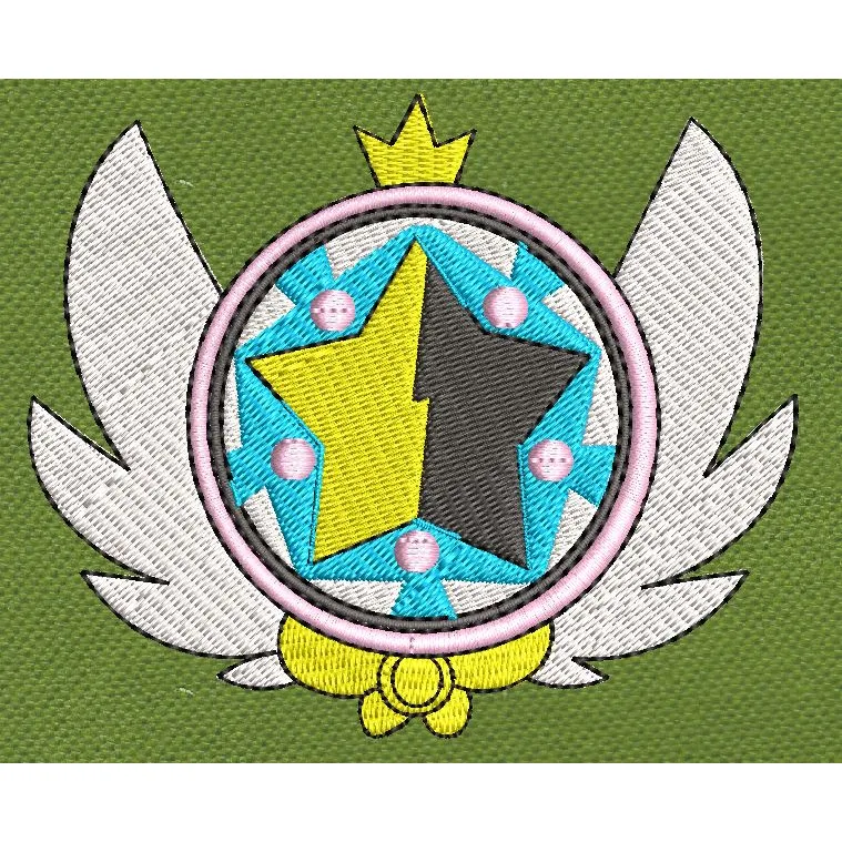 Star Colored Embroidery Design