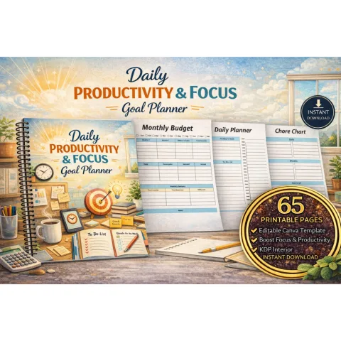 Daily Productivity Focus Goal Planner