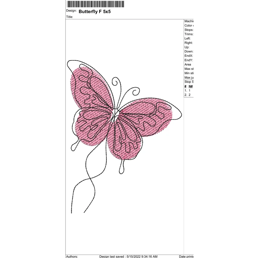 Butterfly Embroidery Design