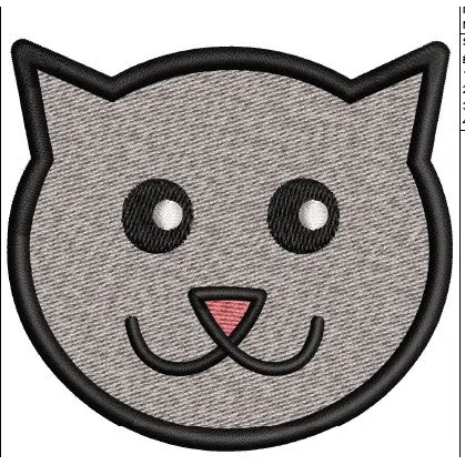 Cat Face Embroidery Design
