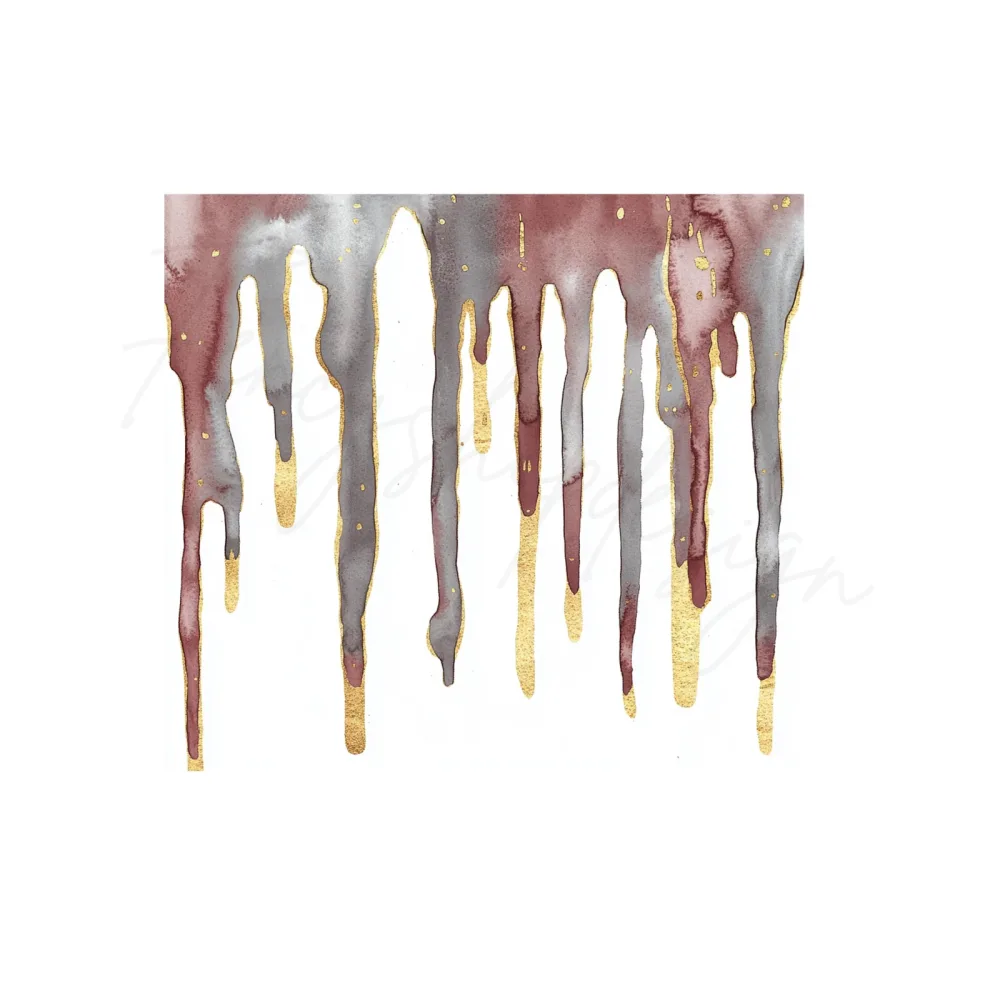 Drips with Gold Accents Clipart Bundle