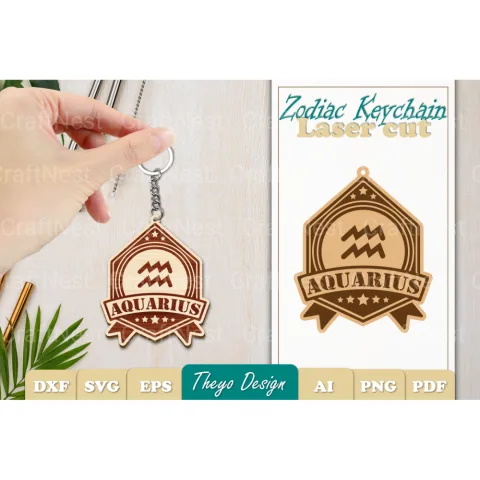 Zodiac Keychain SVG Bundle Collection