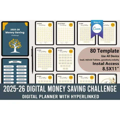 Money Saving Challenge Planner