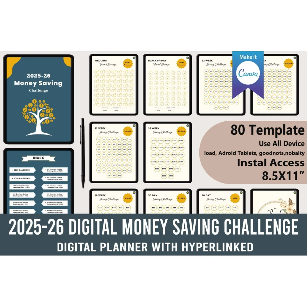 Money Saving Challenge Planner