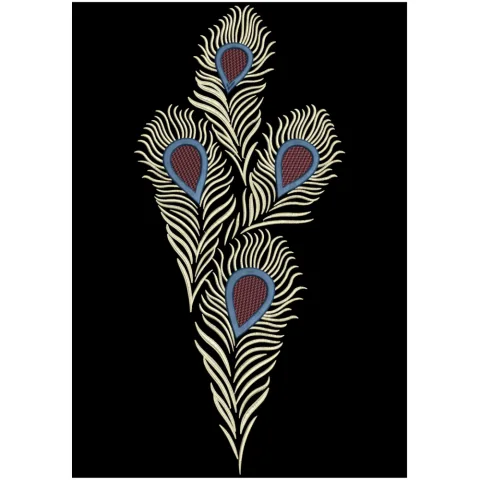 Peacock Par Embroidery Design