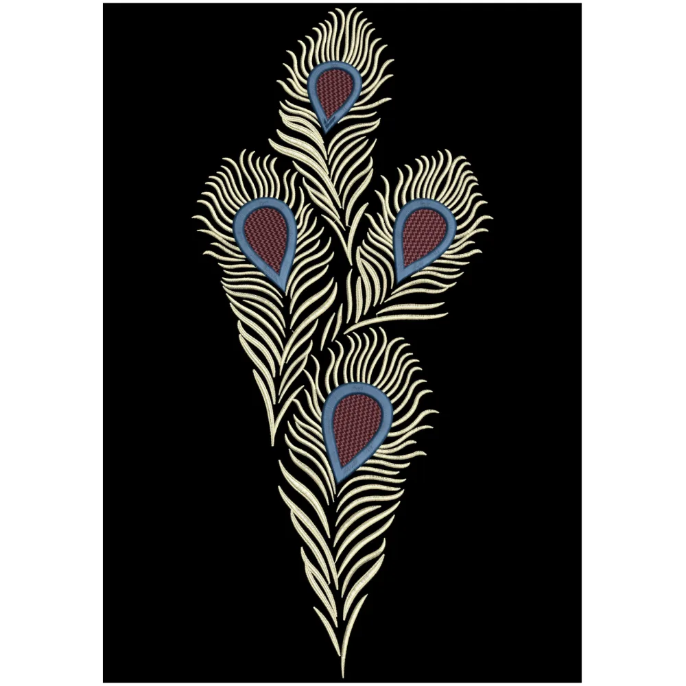 Peacock Par Embroidery Design