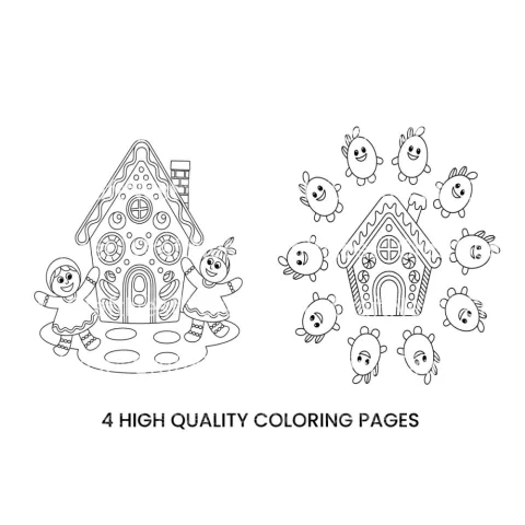 Gingerbread House Friends Coloring Books