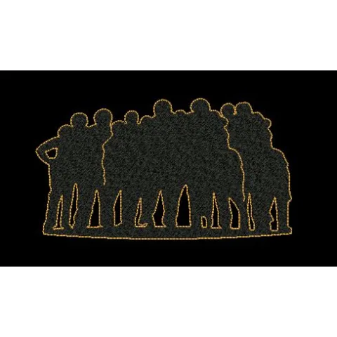 Group Photo Embroidery Design