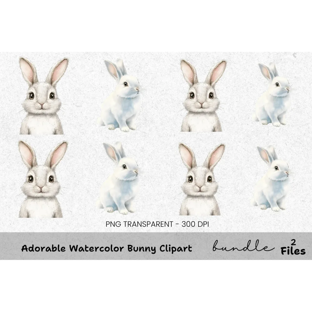 Adorable Bunny Clipart Bundle